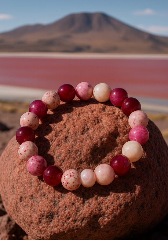 Dabīgo pērļu rokassprādze "Laguna Colorada, Bolīvija"